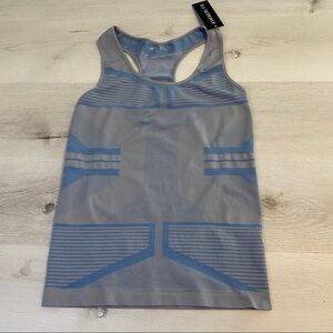 NWT Kimberly C seamless  racerback tank, size M/L, gray/blue